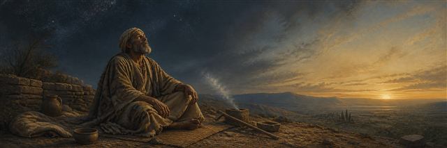 Job sitting awake through a long night with dawn offering no relief