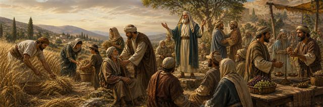 Israelites leaving gleanings, honoring an elder, reconciling, and using honest scales
