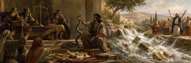 Unjust rulers ignore pleading families as floodwater carries away corrupt decrees and witnesses rejoice
