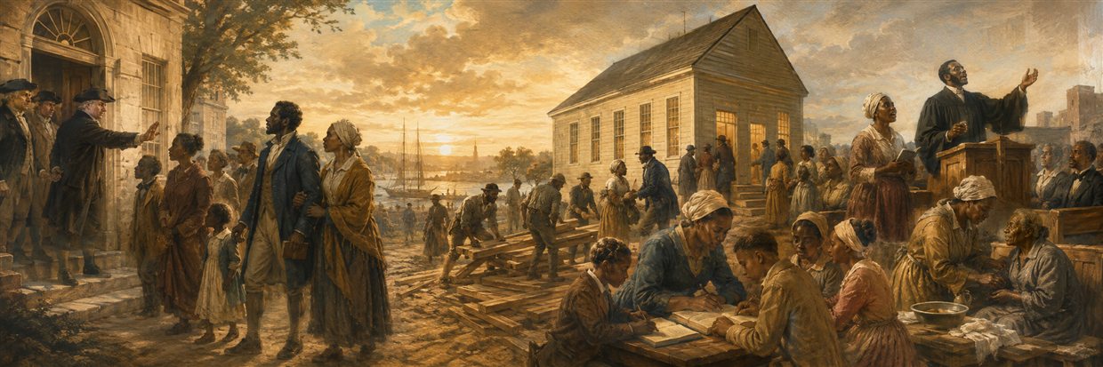 African Methodist Episcopal worshippers building an independent church community through worship, education and service