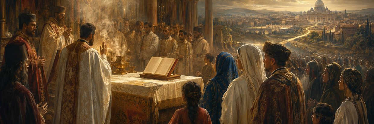 Eastern Catholic clergy and families gathered for a luminous Eastern liturgy