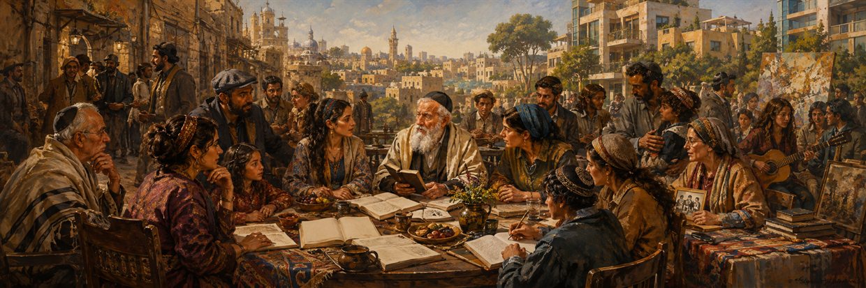 A multigenerational Reconstructionist Jewish community sharing study, culture and service